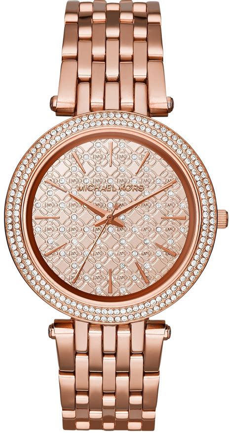 michael kors rose gold and white watch|rose gold watch with numbers.